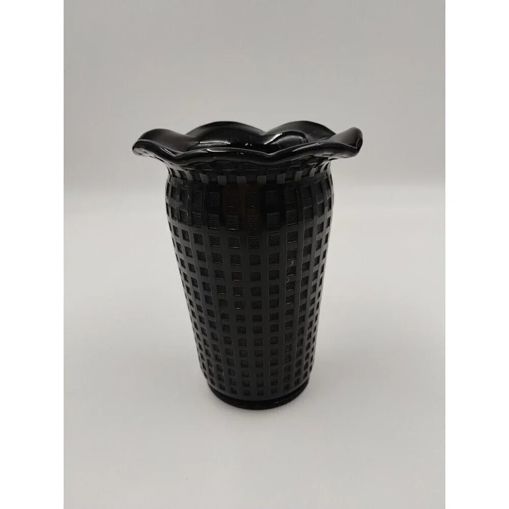 Vintage Ebony Black  Vase 5.5